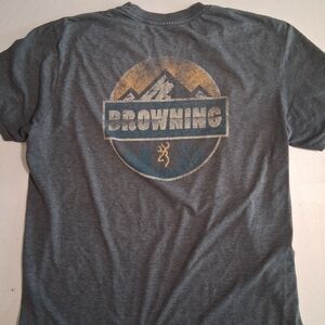 Browning Men's Gray Short Sleeve Tee Size Large